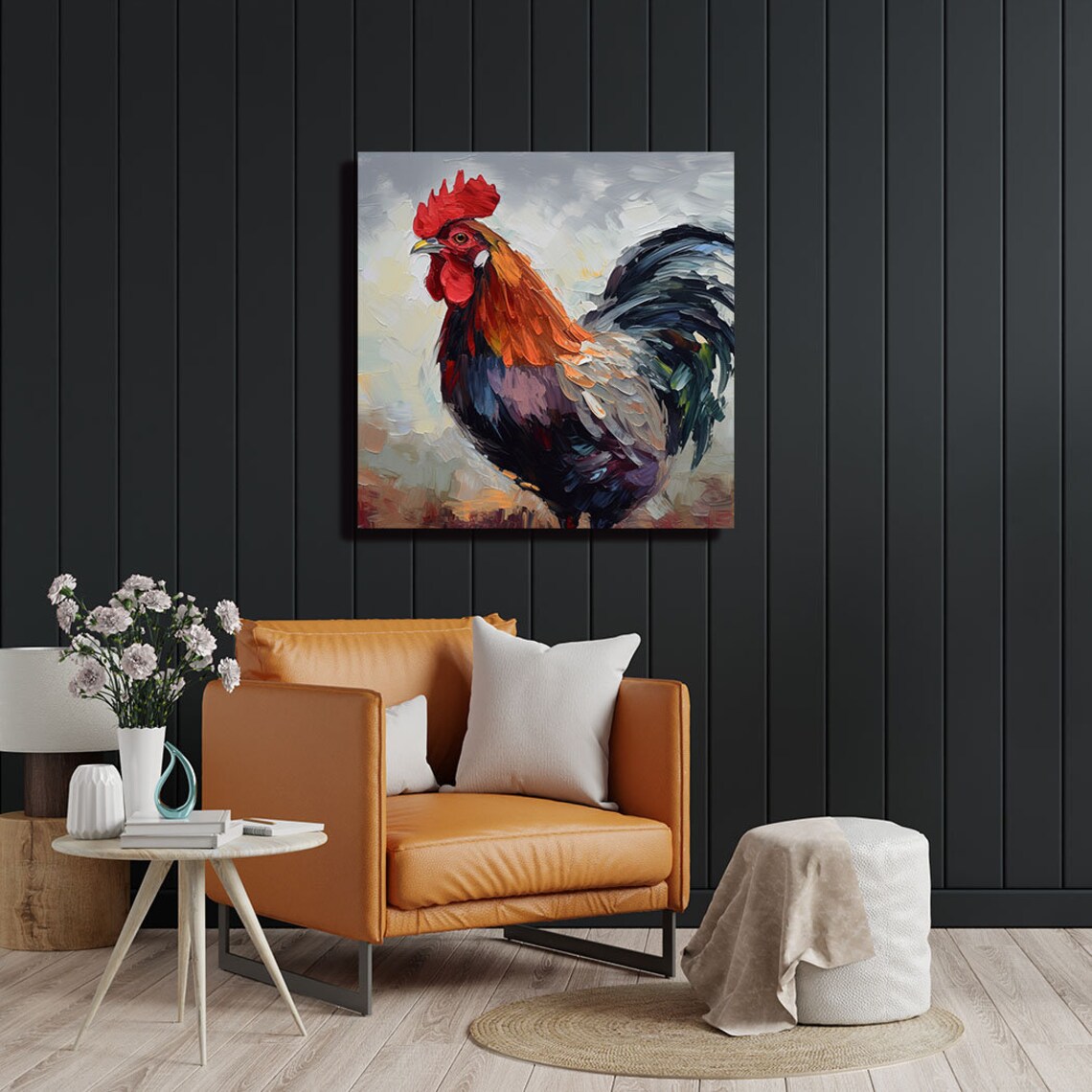 Rooster Farmhouse Wall Art Print, Animal Decor - Image 3