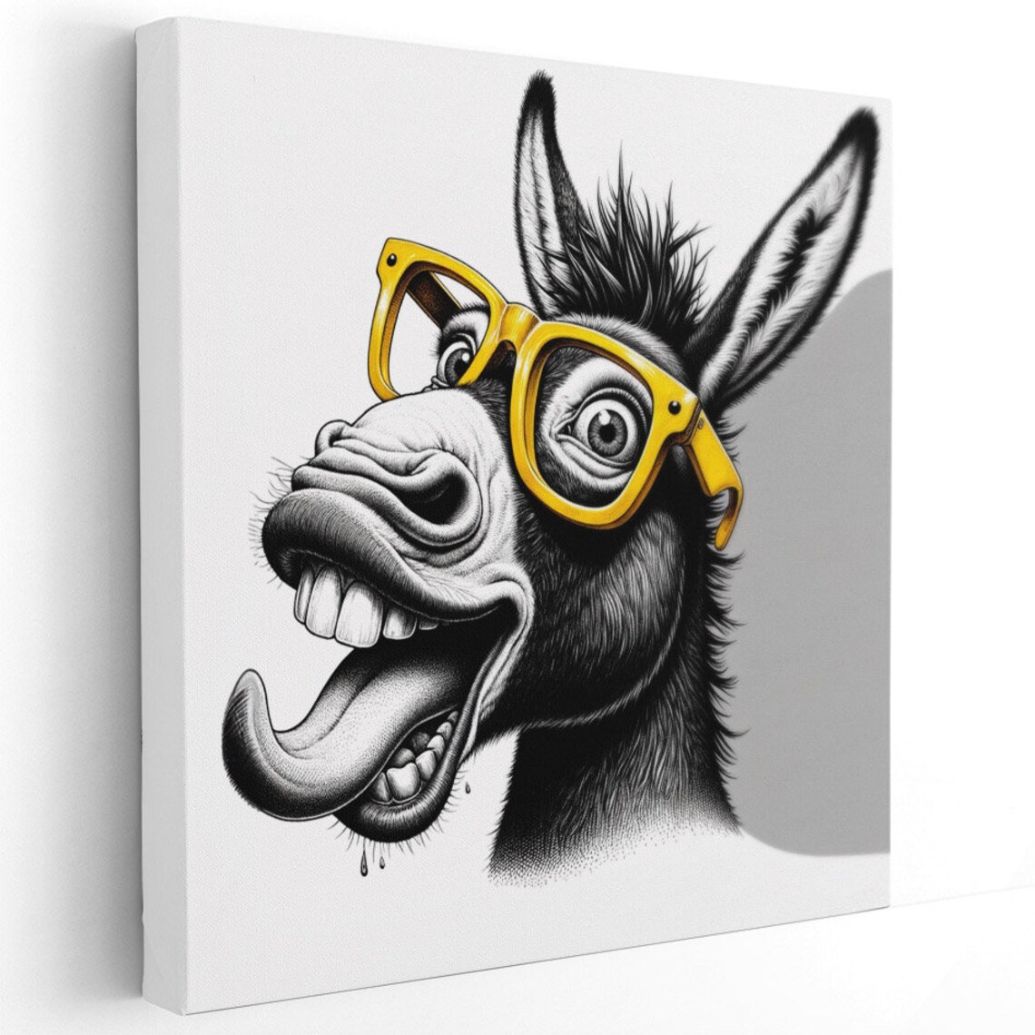 Funny Donkey Bathroom Art Print, Animal Wall Decor - Image 3