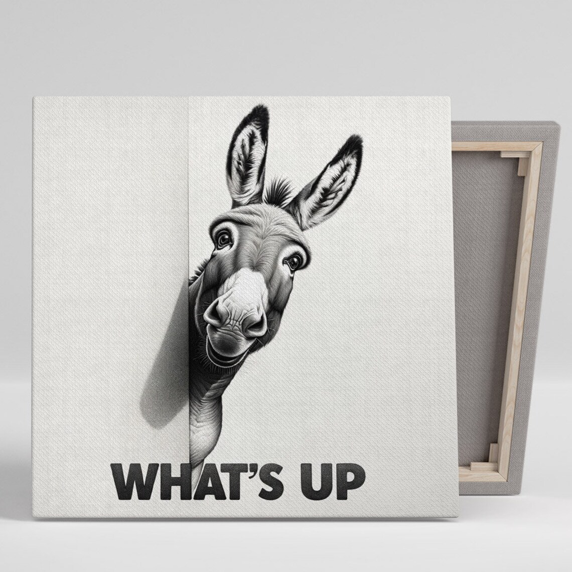 Funny Donkey Wall Art Print, Modern Farm Decor