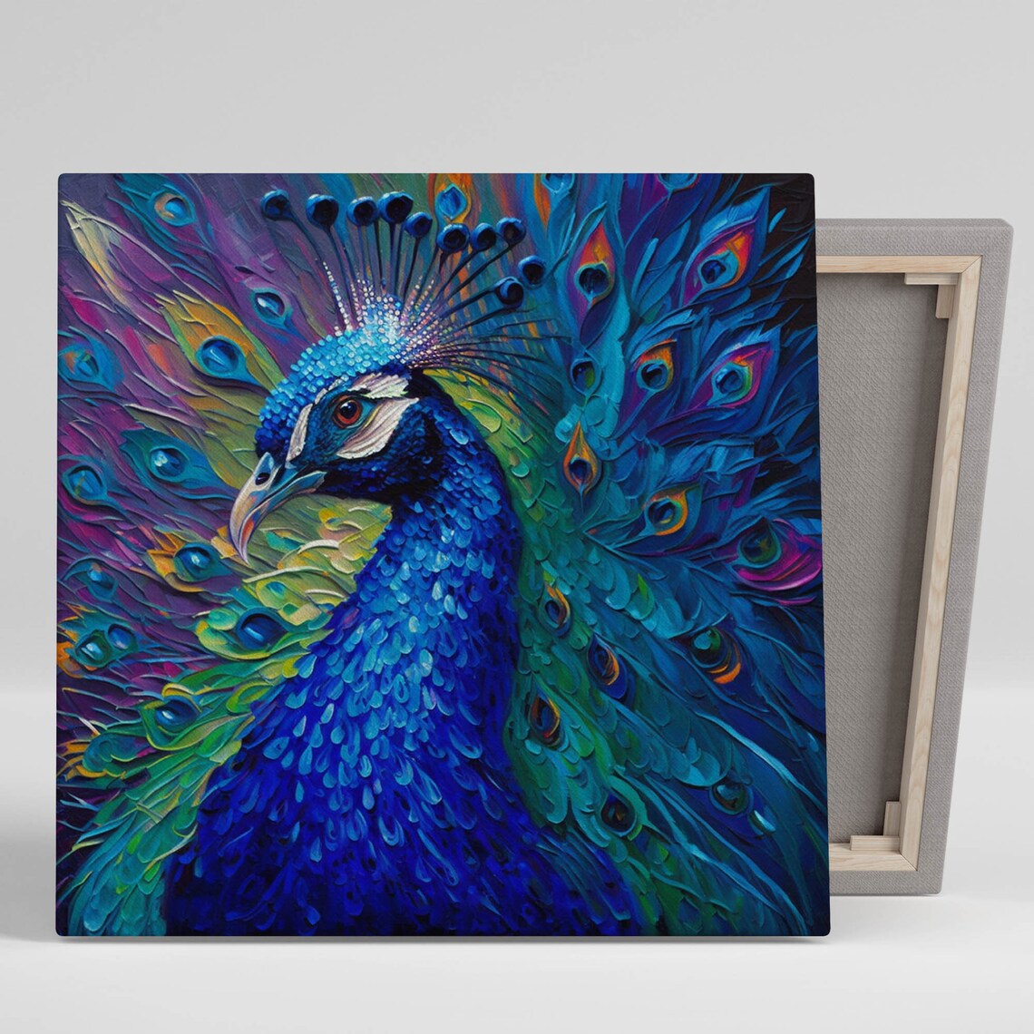 Elegant Peacock Poster Print, Bird Wall Decor