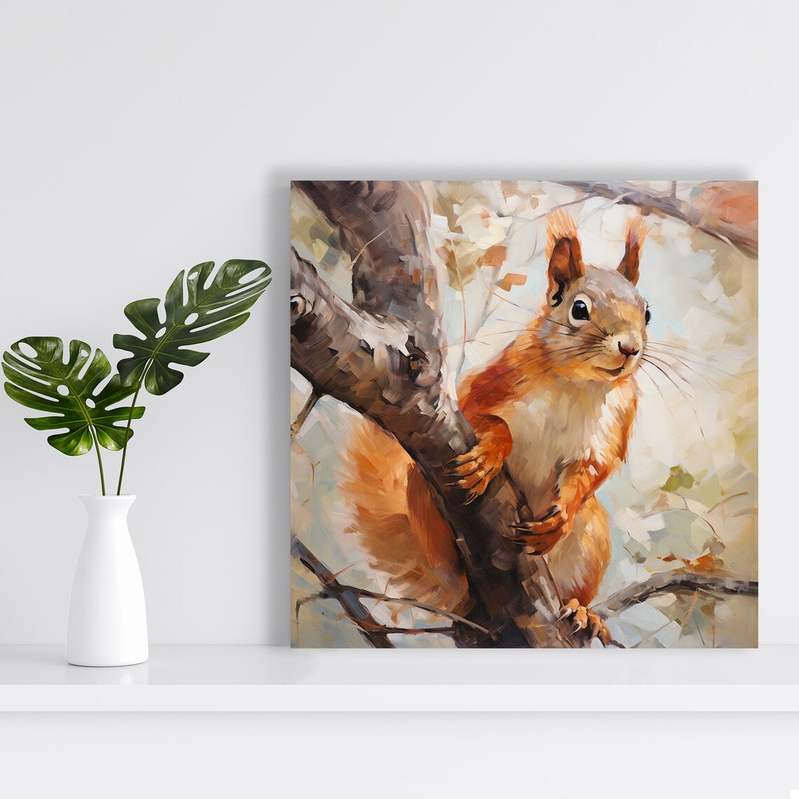 Curious Squirrel Portrait, Rustic Decor Art Print - Image 2
