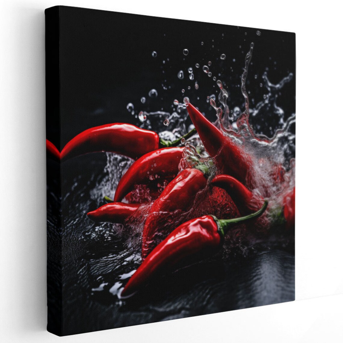 Red Chili Whimsical Kitchen Wall Decor Art Print - Image 2