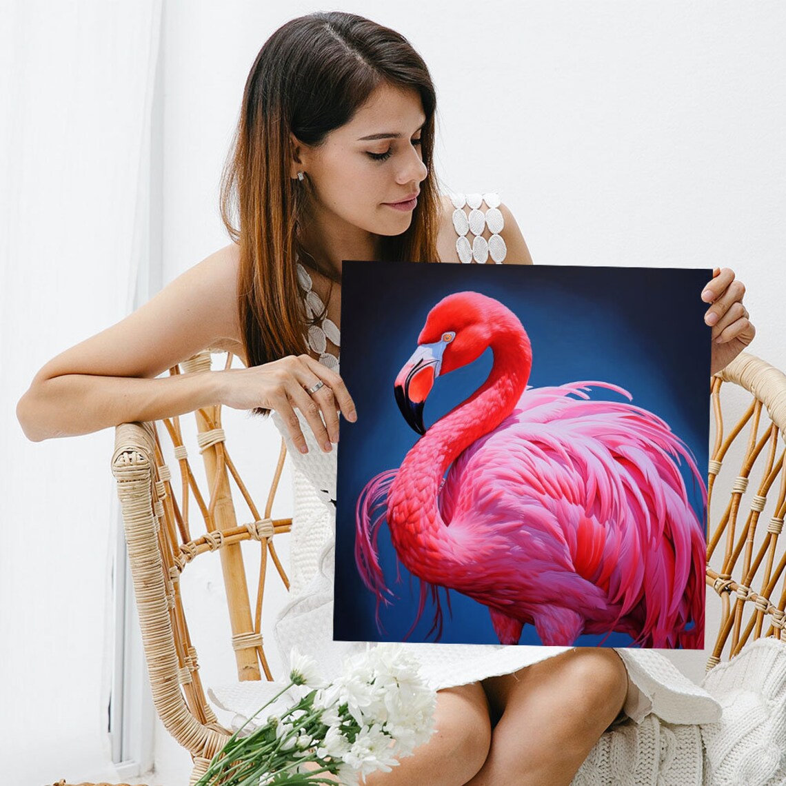 Flamingo Tropical Decor, Exotic Bird Art Print - Image 3