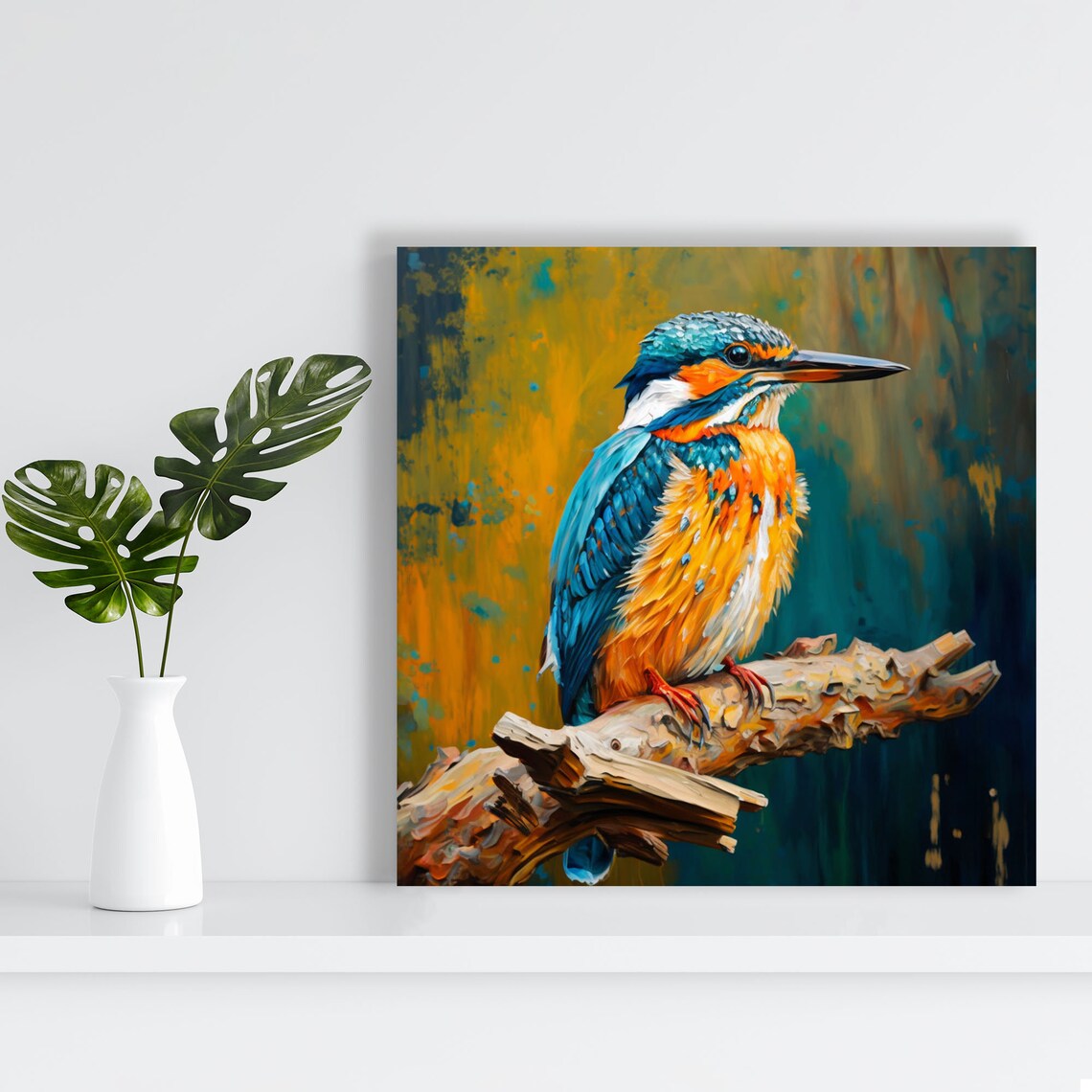 Kingfisher Bird Art Print, Bird-Themed Wall Decor - Image 2