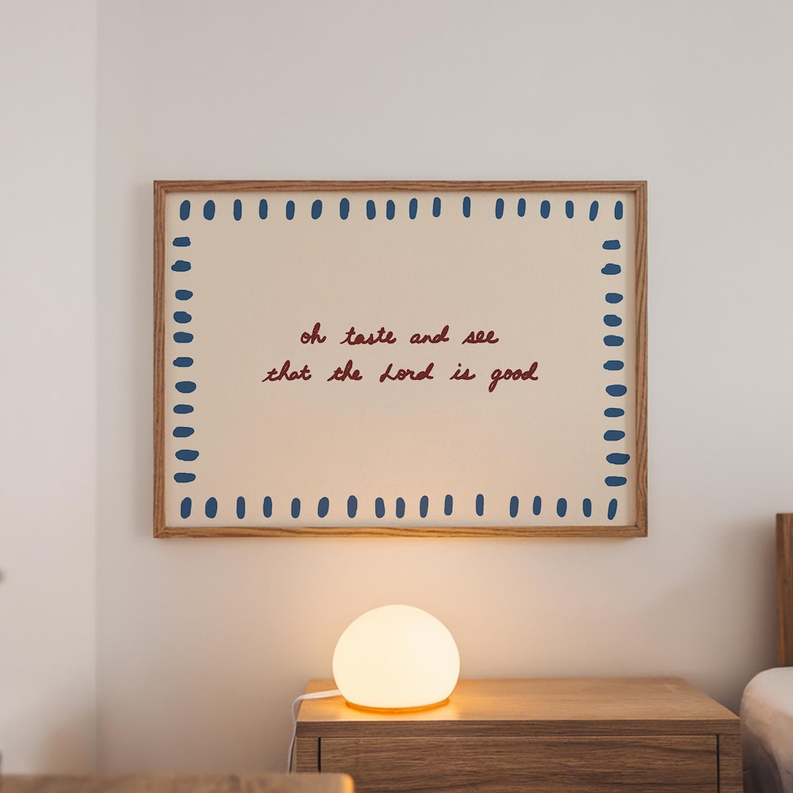 Oh Taste And See Typography, Christian Decor Art Print