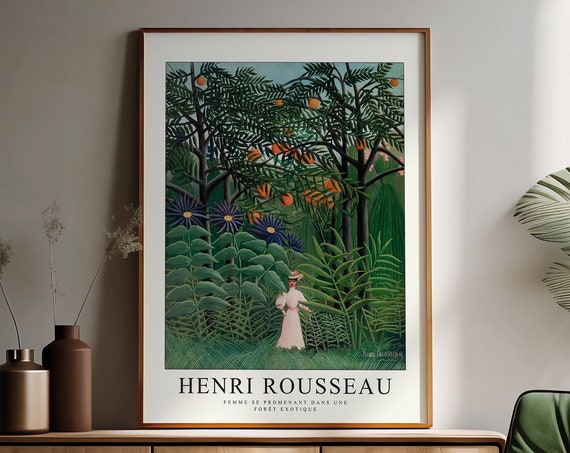 Henri Rousseau Botanical Wall Art Prints Wall Art Exhibition Poster Narrow Wall Art