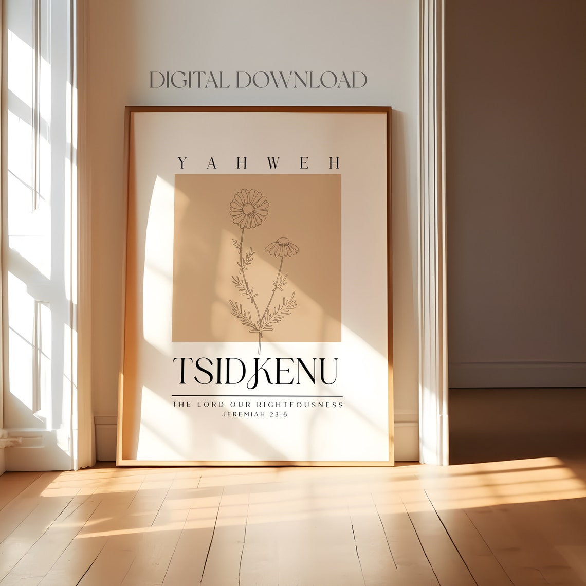 Yahweh Tsidkenu The Lord Our Righteousness Jeremiah 23 6 Art Poster - Image 4