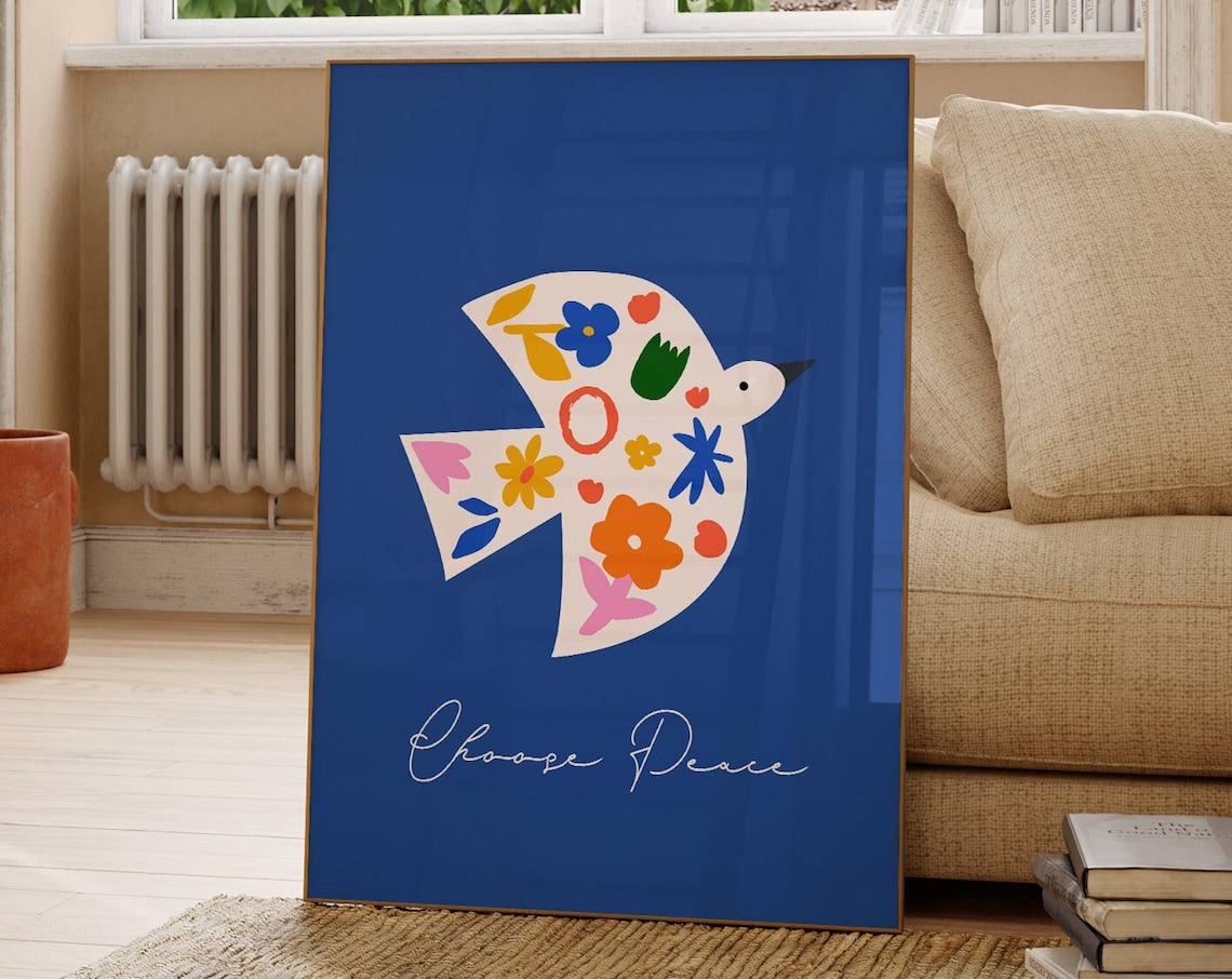 Retro Bird Poster Print, Animal Wall Art