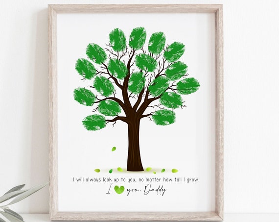 No Matter How Tall Fingerprint Tree Art Print