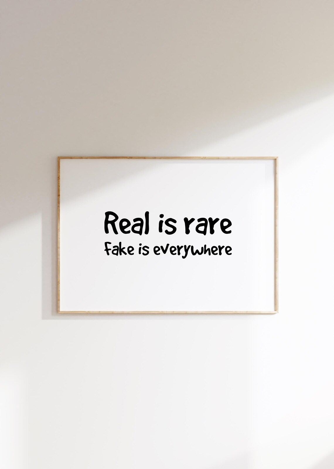 Real Is Rare Quote Art Print