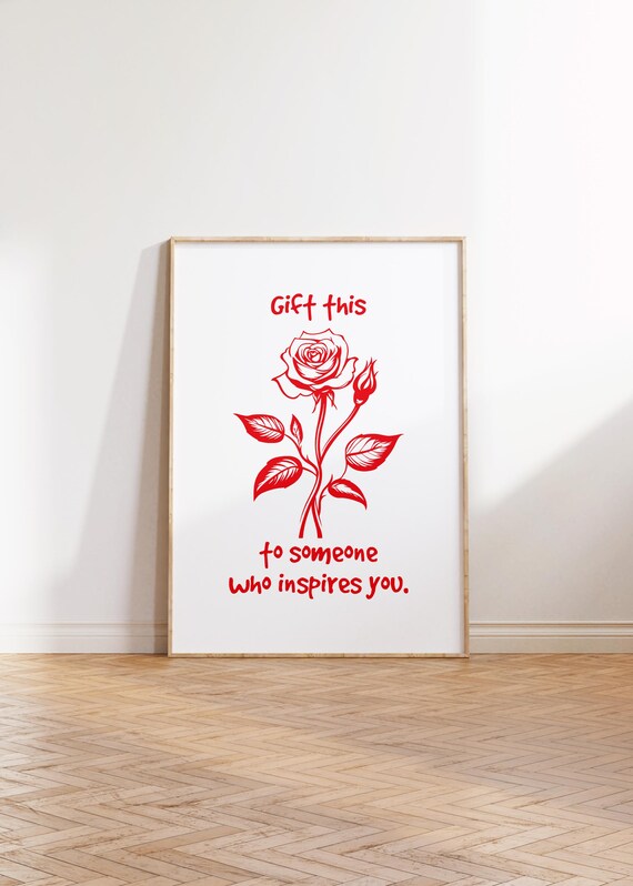 Inspirational Quote Wall Art Trendy Retro Typography Poster