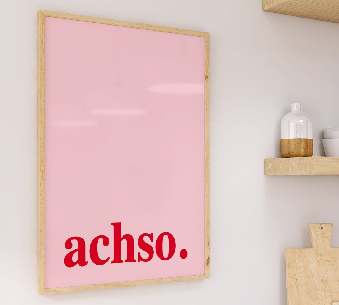 Achso Typography Vintage Kitchen Art Print