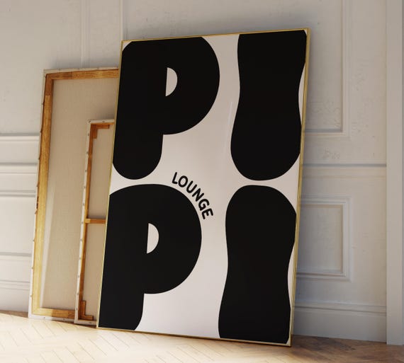 Pipi Lounge Bathroom Humor Poster Print