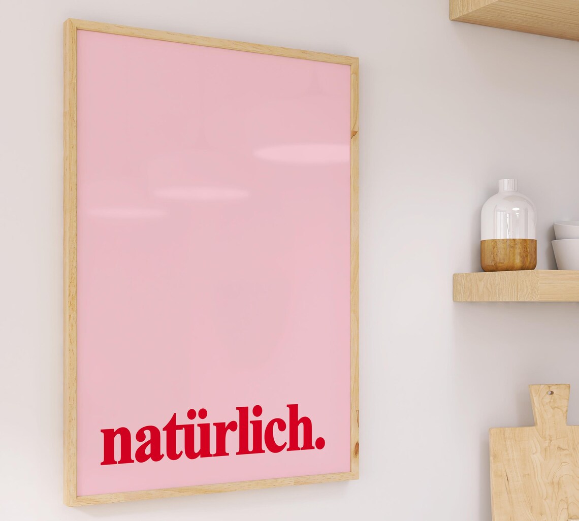 Natrlich Vintage K f6che German Phrase Poster Print