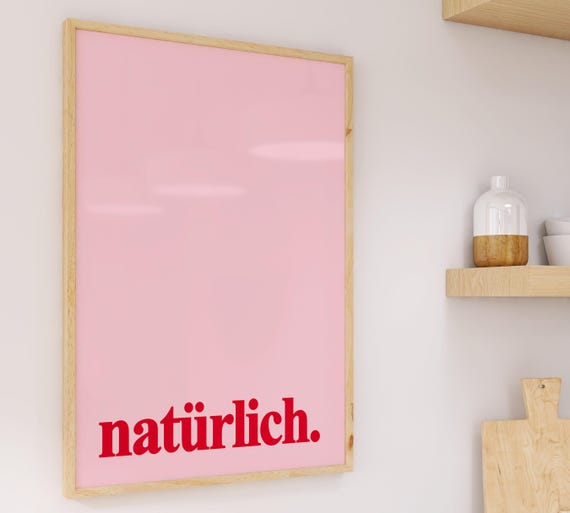 Natrlich Vintage K f6che German Phrase Poster Print