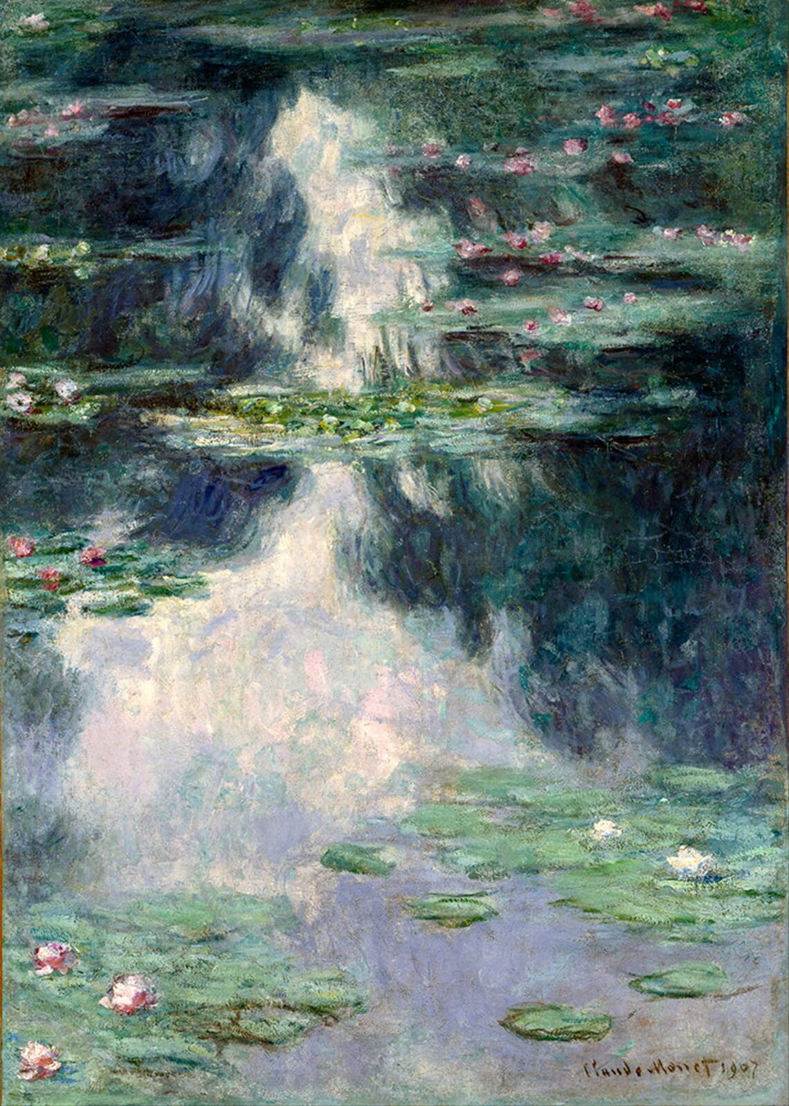 Claude Monet Pond With Water Lilies Fine Art Glice 1907 Sku 0087 - Image 2