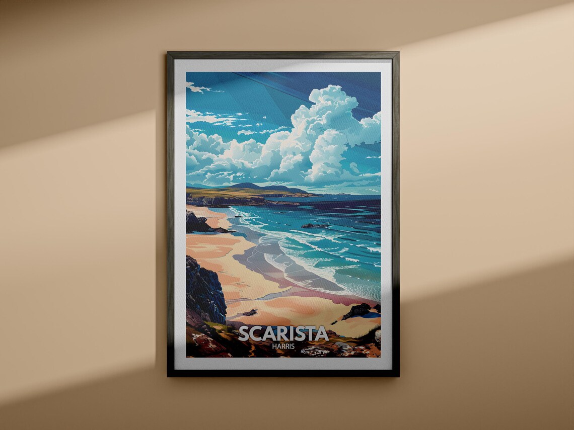 Scarista Harris Turquoise Bay Wild Scottish Beach Coastal Poster - Image 4