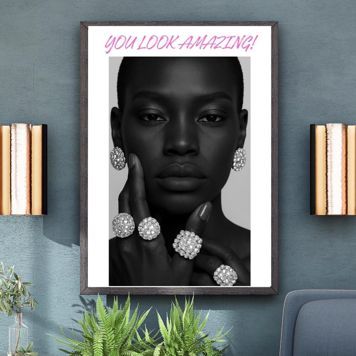 Professional Beauty Salon Poster, Nail Art Luxury Decor
