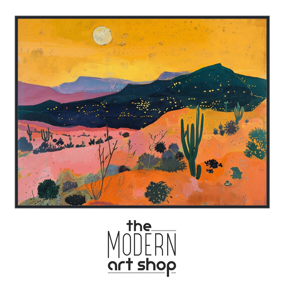 Western Desert Mesa Art Print, Vintage Southwest - Image 4