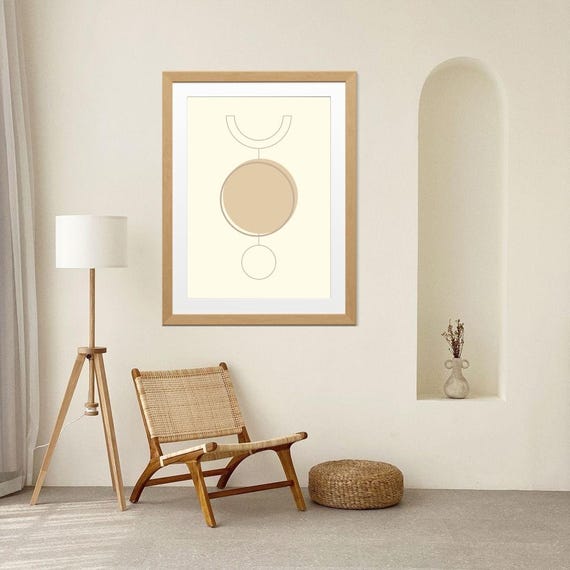 Modern Minimalist Circle Print Moody Abstract Geometric Art