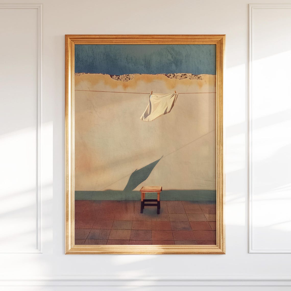 Minimalist Linen Wall Art Sunlight And Shadow Still Life Print Wabi Sabi Decor Slow Living For Calm Interiors