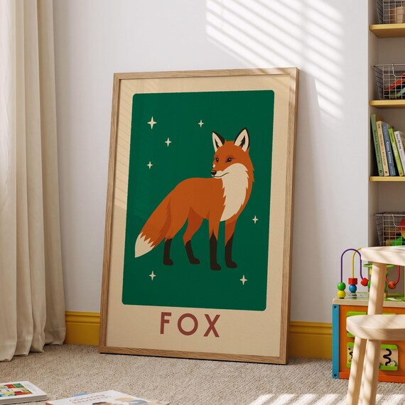 Fox Print, Woodland Nursery Decor Art Print