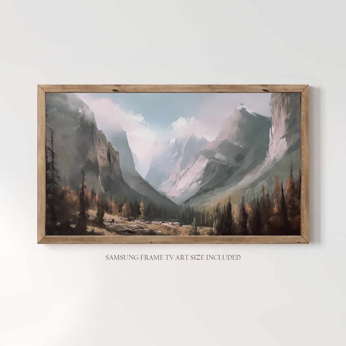 Banff National Park Vintage Oil Painting, Alberta Canada - Image 3