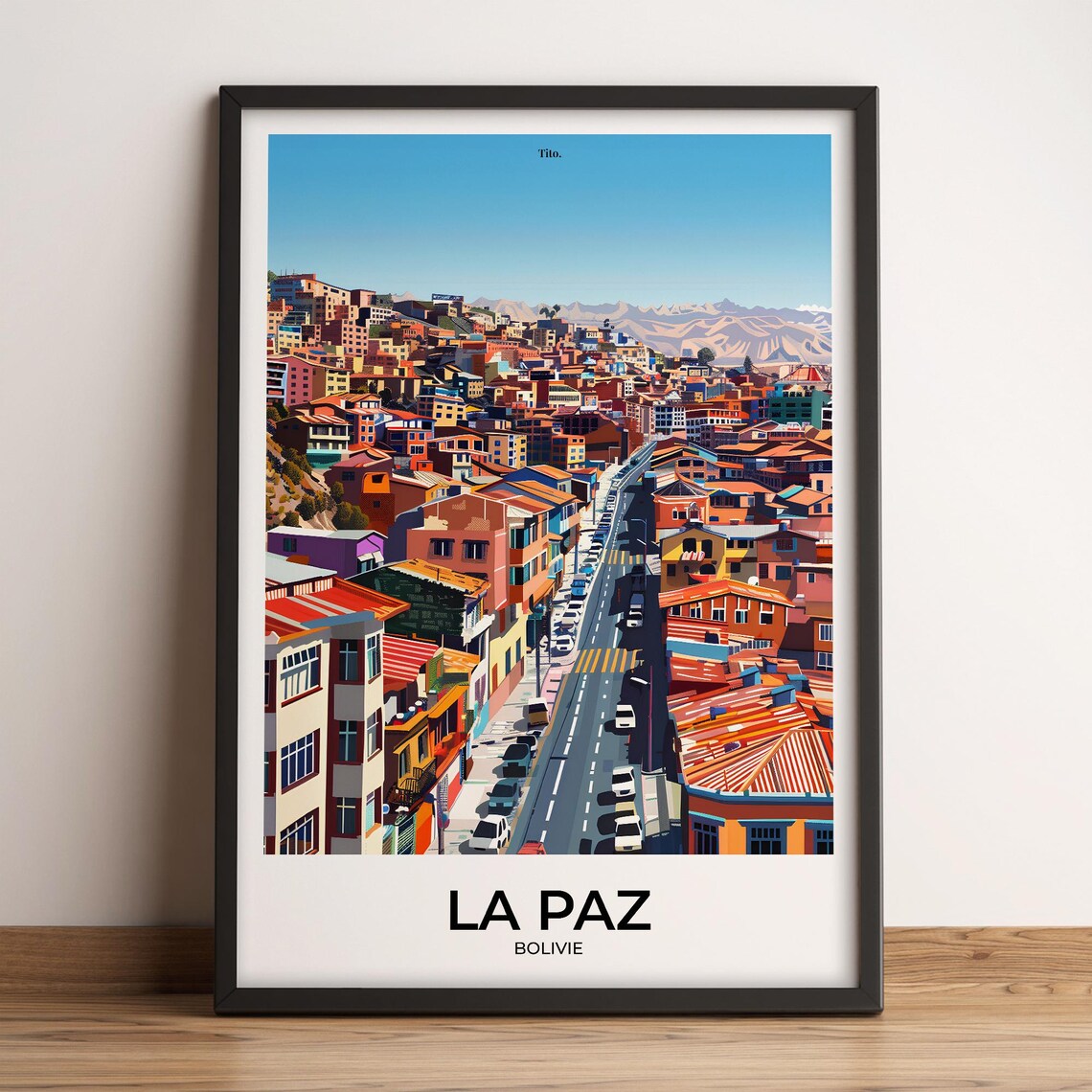 La Paz Poster La Paz Travel Poster La Paz Art Print La Paz Poster La Paz In Bolivia Travel Gift