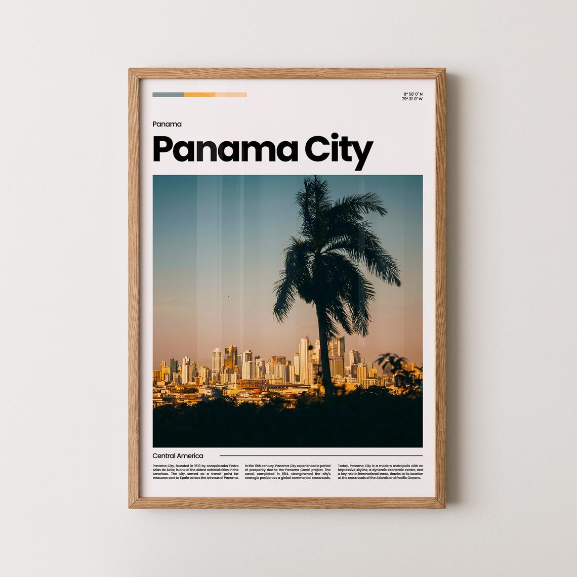 Panama City Poster Panama City Print Panama City Photo Panama City Art Panama Poster Panama Print Travel Poster Gift