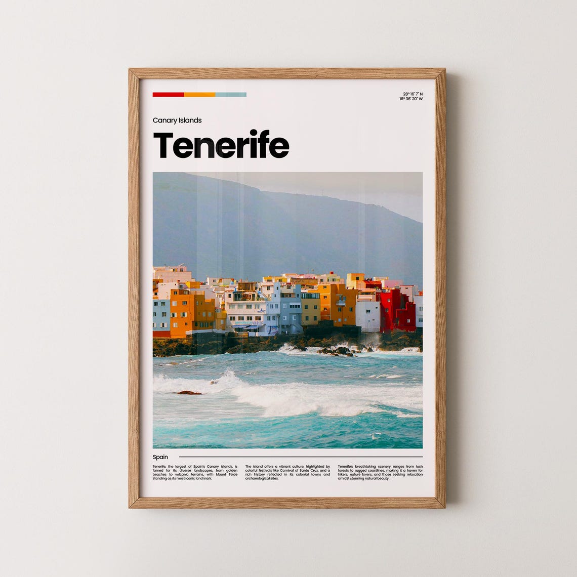 Tenerife Poster Tenerife Print Tenerife Photo Tenerife Art Canary Islands Poster Canary Islands Print Travel Poster Gift
