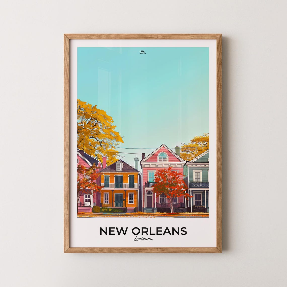 New Orleans Poster New Orleans Travel Poster New Orleans Art Print New Orleans Wall Art Louisiana Poster Gift For Travelers