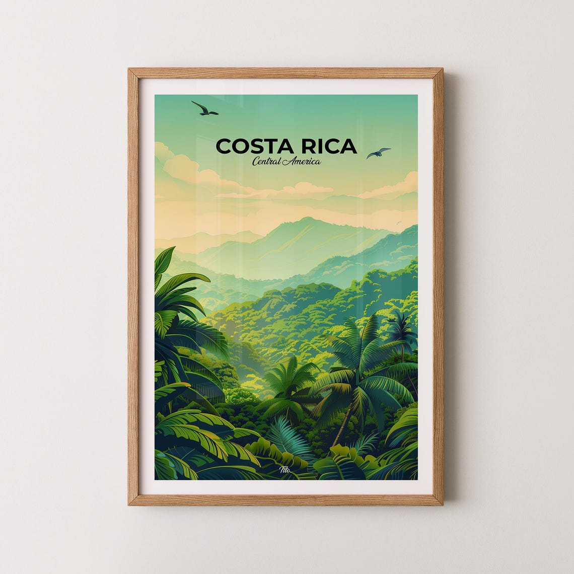 Costa Rica Poster Costa Rica Travel Poster Costa Rica Art Print Costa Rica Wall Art Central America Poster Gift For Travelers