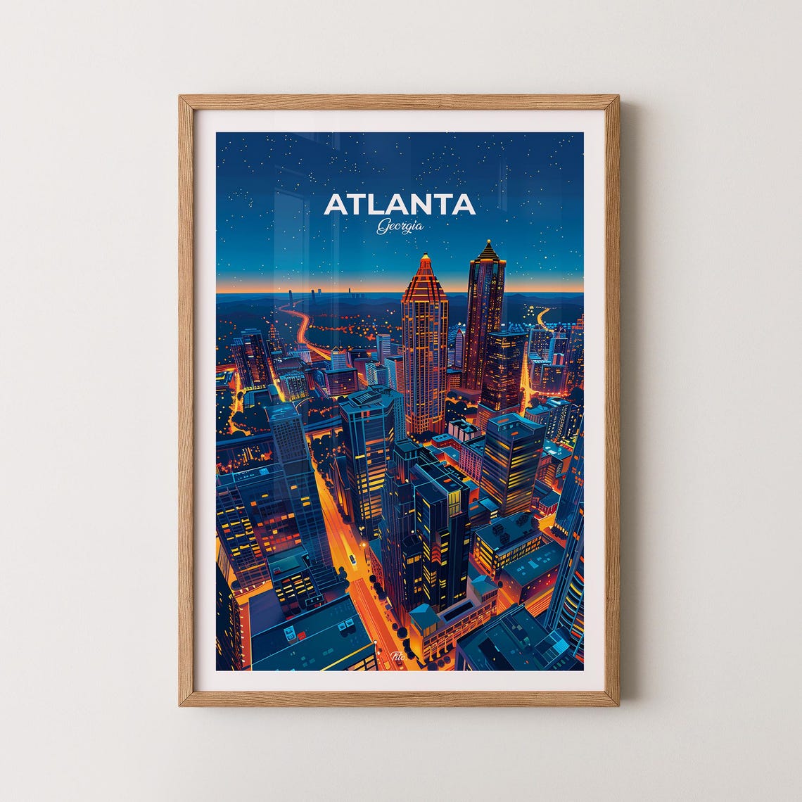 Atlanta Poster Atlanta Travel Poster Atlanta Art Print Atlanta Wall Art Georgia Poster Gift For Travelers