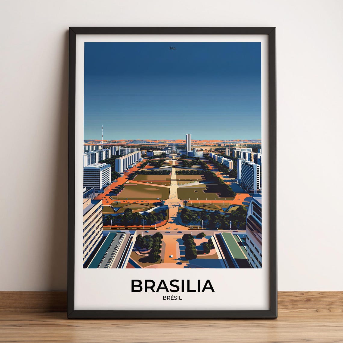 Brasilia Poster Brasilia Travel Poster Brasilia Art Print Brasilia Poster Brasilia In Brazil Customizable Gift
