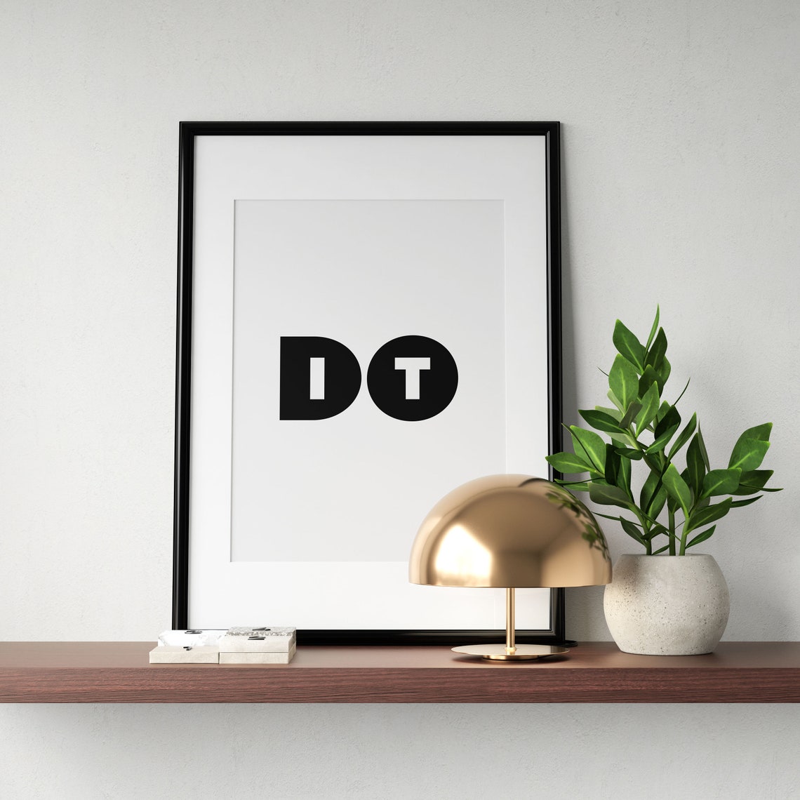 Do It Bold Geometric Lettering Minimalist Motivational Wall Art - Image 2