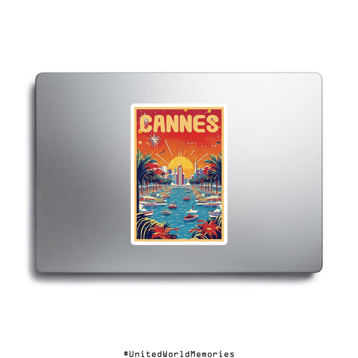 French Riviera Travel Poster Cannes Poster France Poster French Riviera Wall Art French Riviera Gift Cannes Film Festival Poster - Image 2