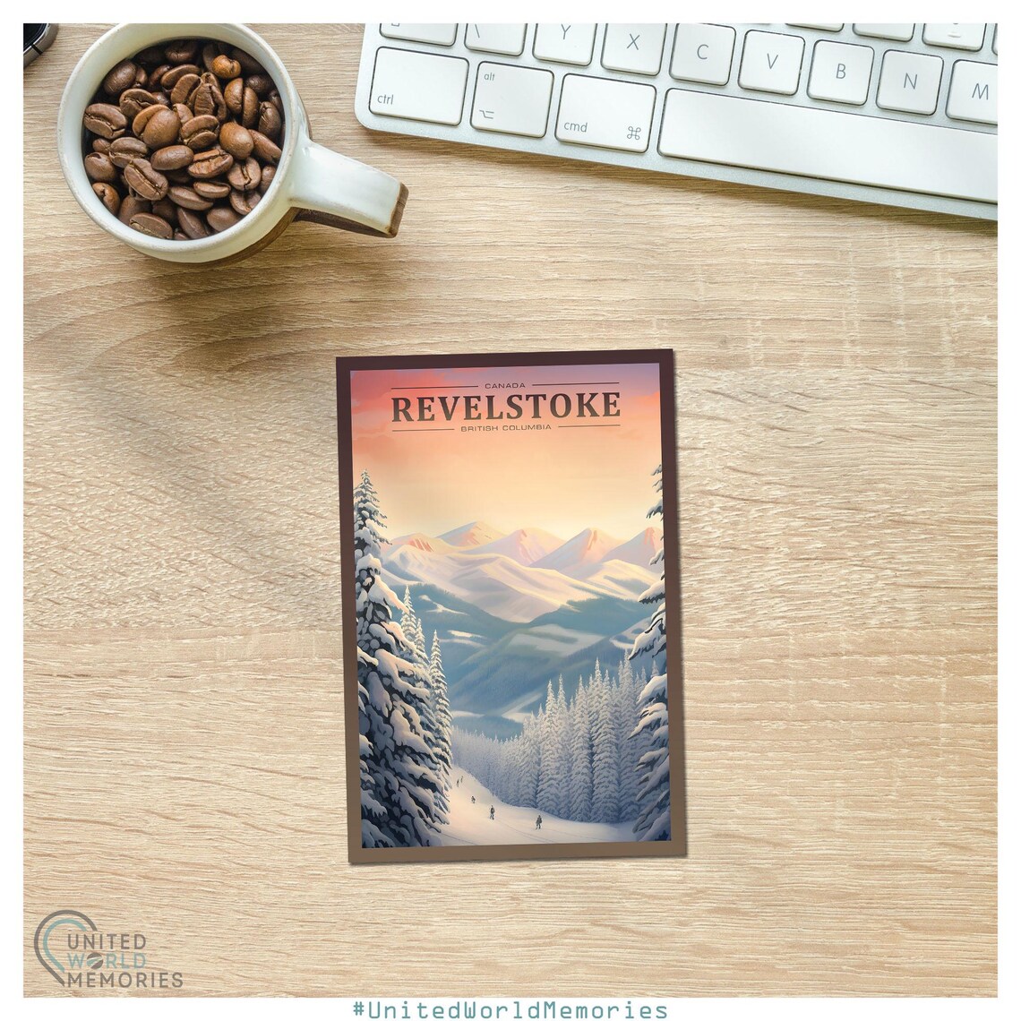 Revelstoke British Columbia Winter Snowy Forest Valley Poster - Image 2