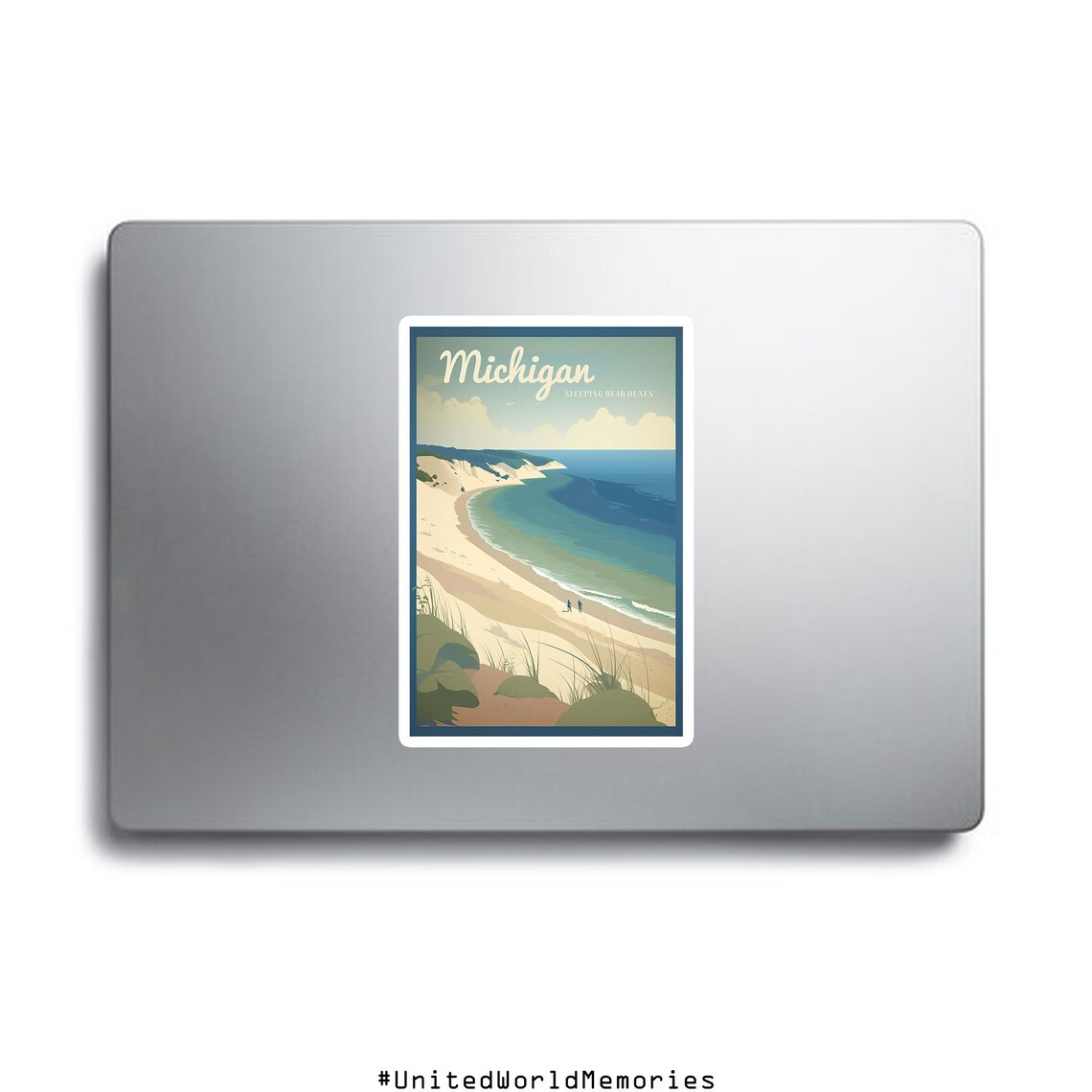 Sleeping Bear Dunes Michigan Vintage Travel Poster - Image 2