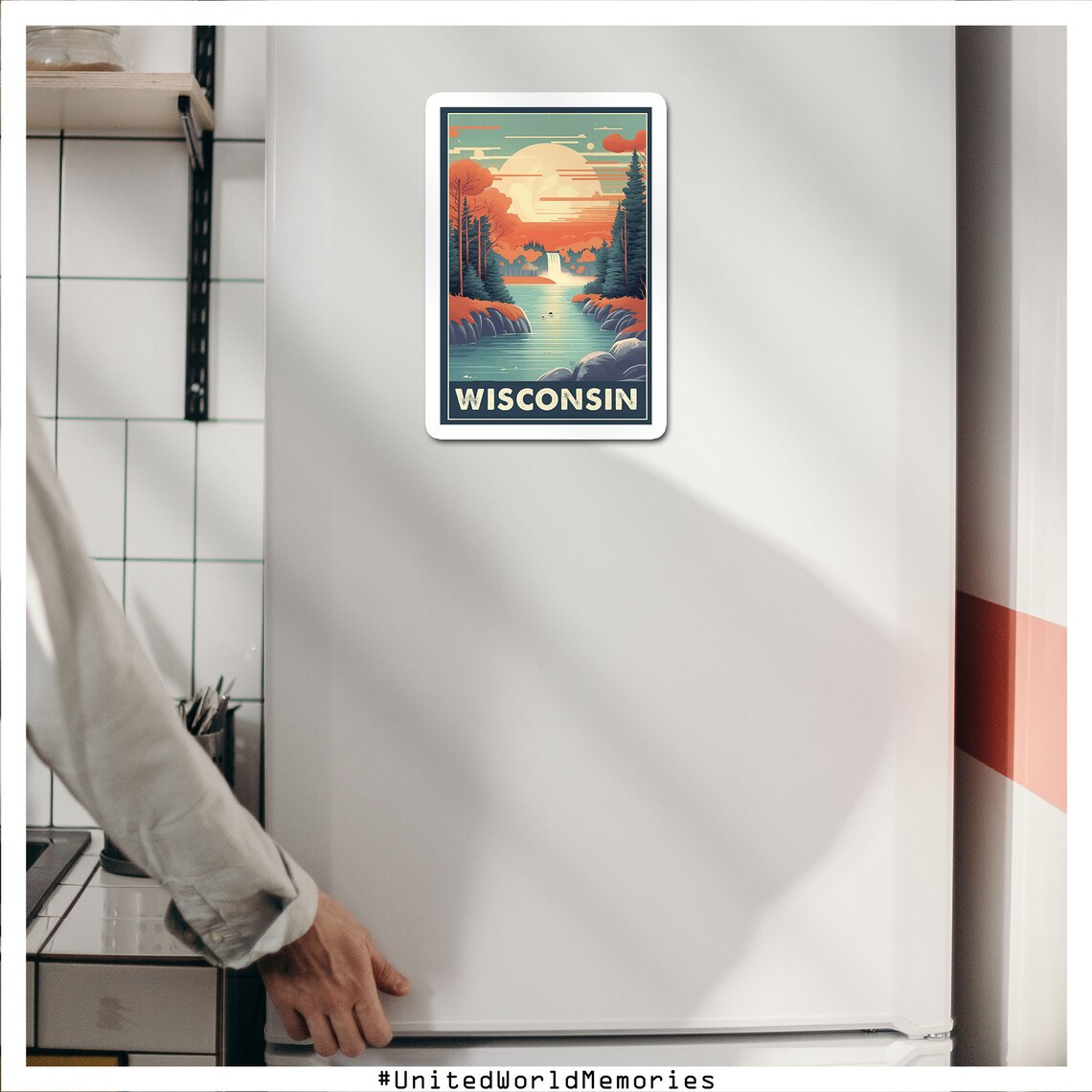 Wisconsin Vintage Travel Poster, Retro Wall Decor - Image 4