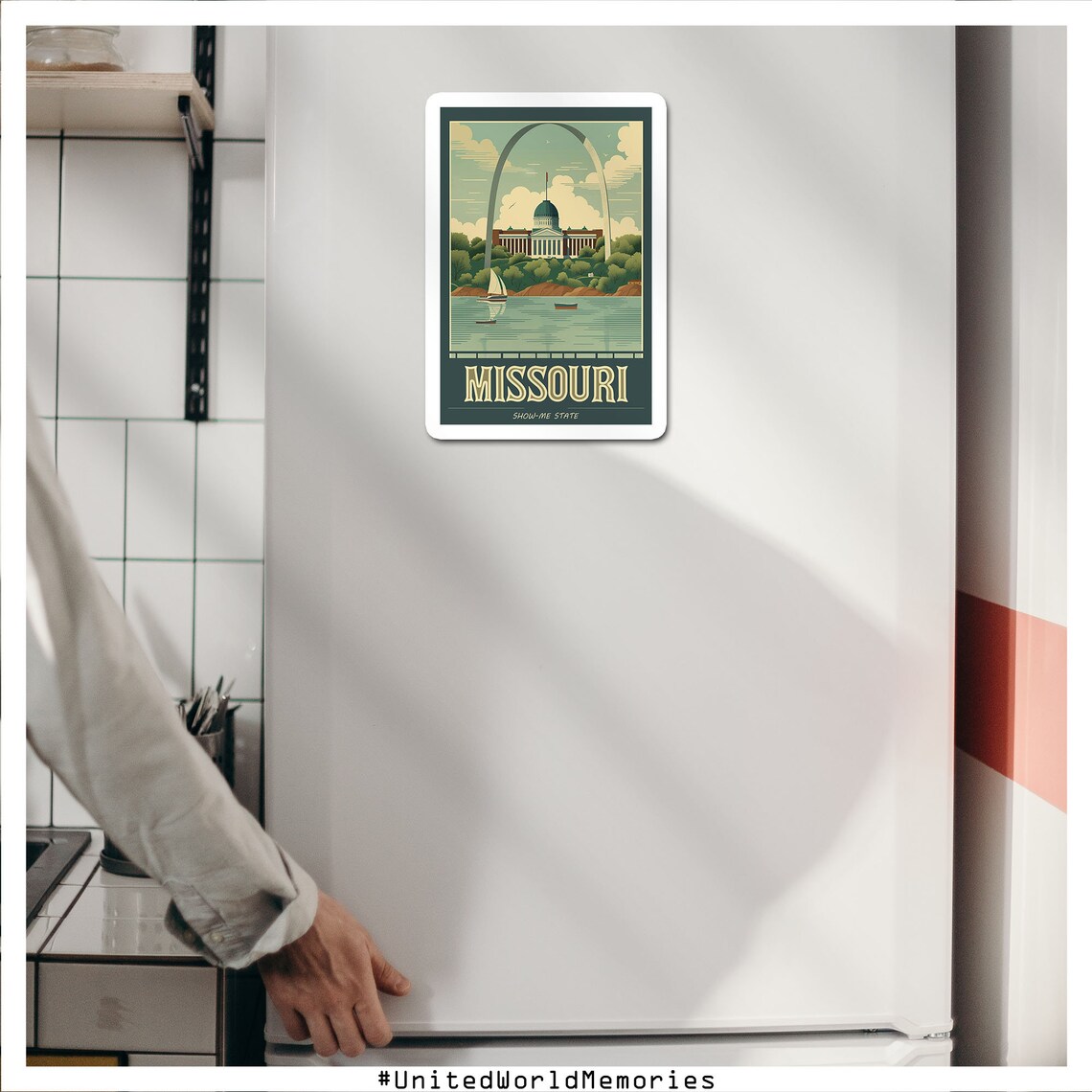 Missouri Gateway Arch Capitol Dome Show Me State Vintage Travel Poster - Image 4