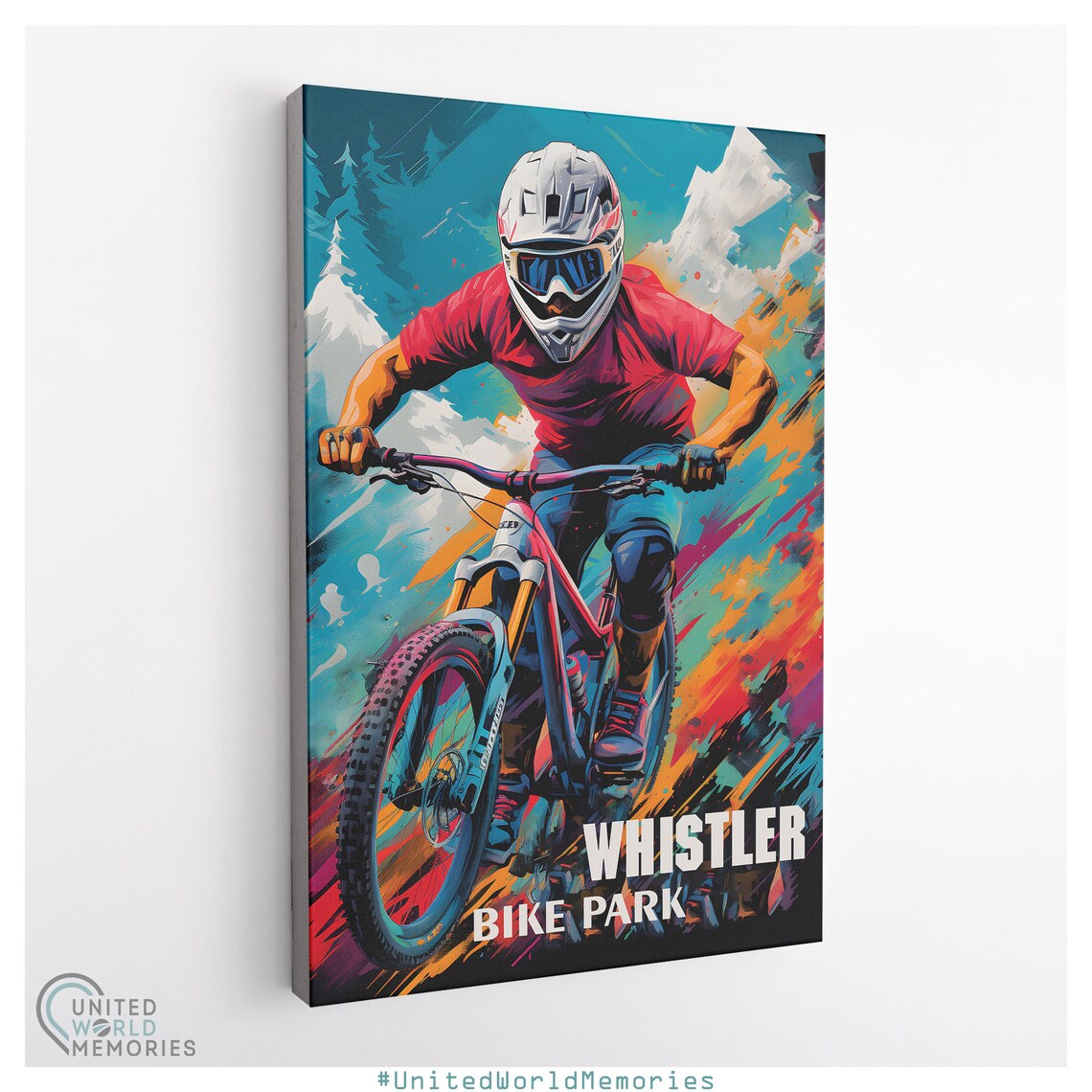 Whistler Bike Park Downhill Mountain Biker Extreme Sports Poster - Image 3