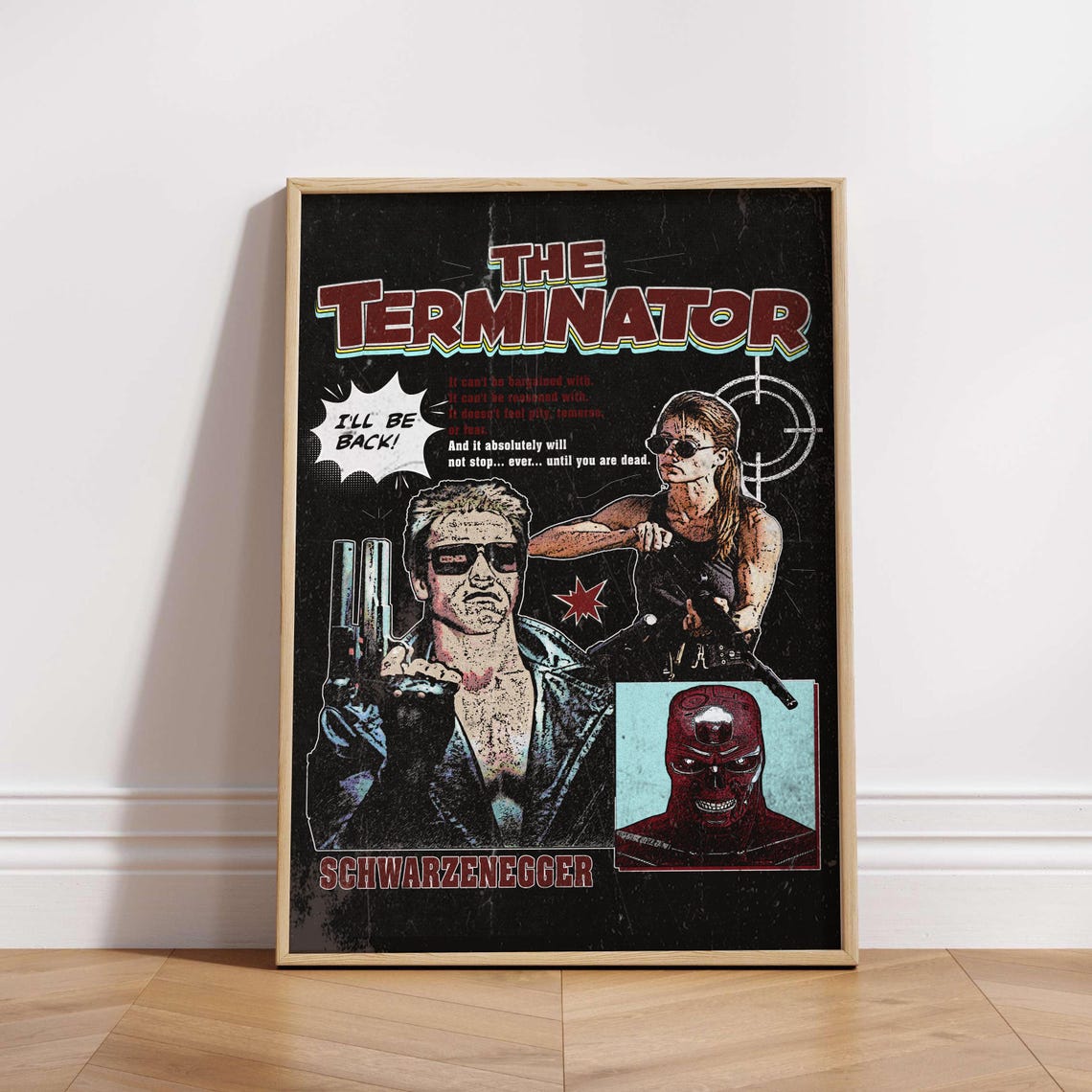 The Terminator Retro Collage Movie Poster Schwarzenegger Art - Image 3