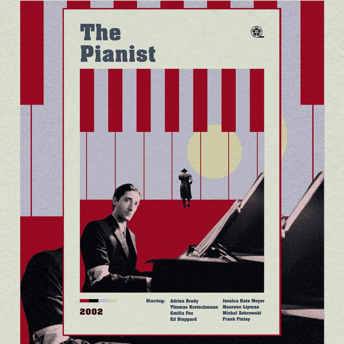 The Pianist Movie Poster Movie Poster A Roman Polanski Film Retro Wall Art Modern Movie Poster Print Minimalist Print - Image 4