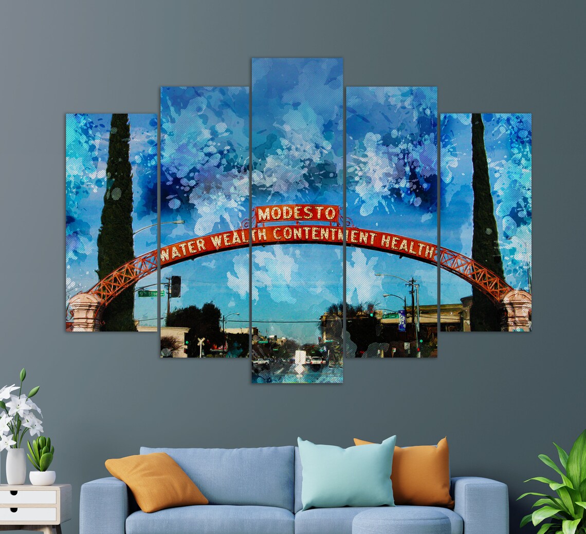 Modesto Print, Abstract Modern Art Print - Image 3