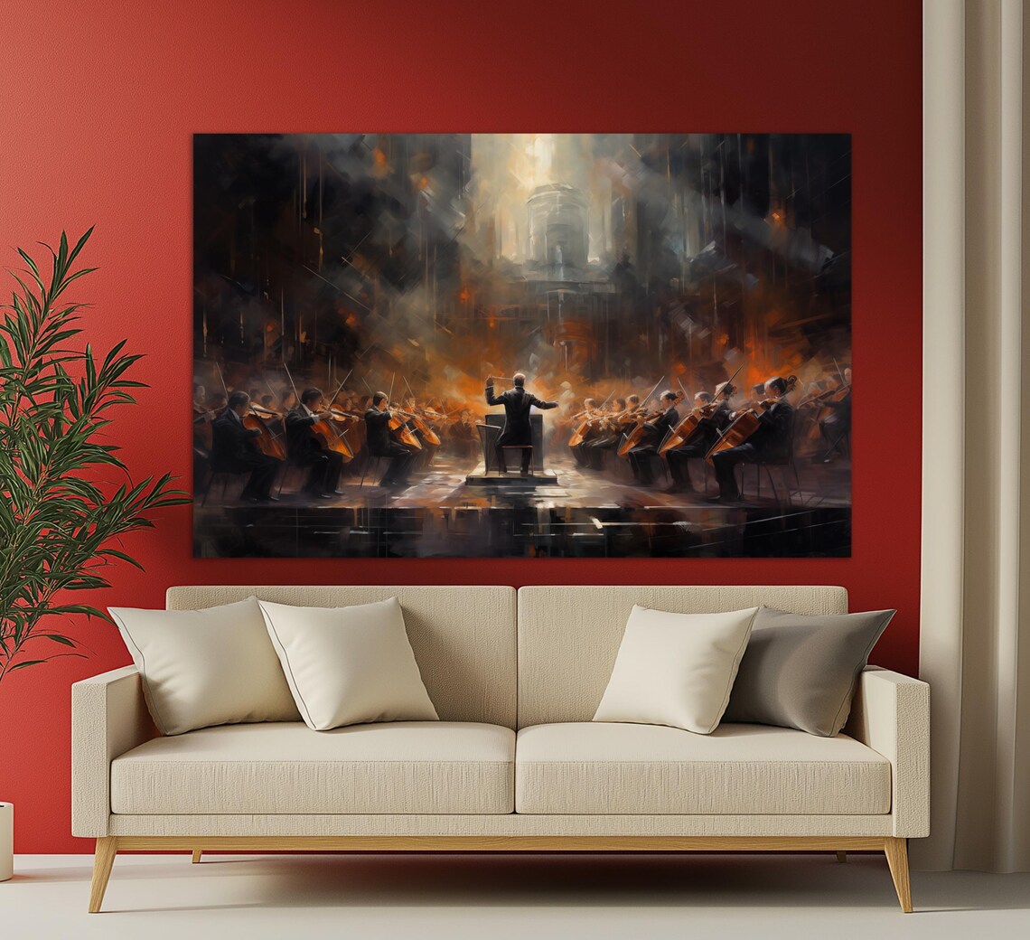 Symphony Orchestra Painting, Music Wall Art