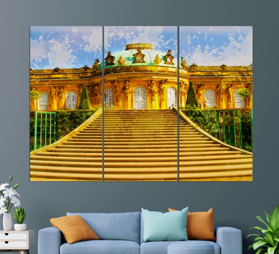 Sanssouci Palace Potsdam Print Potsdam Painting Potsdam Wall Art Germany Art