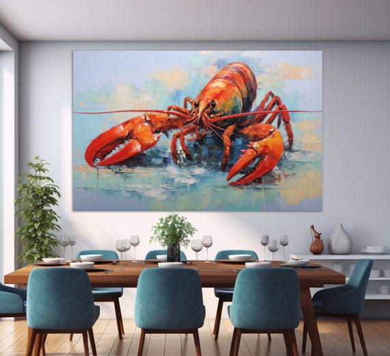 Lobster Art Print, Kitchen and Restaurant Decor
