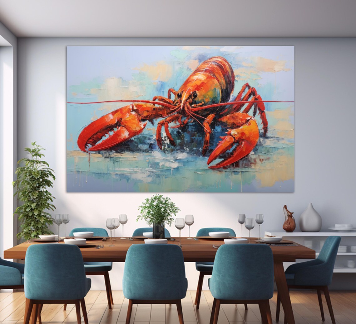 Lobster Art Print, Kitchen and Restaurant Decor