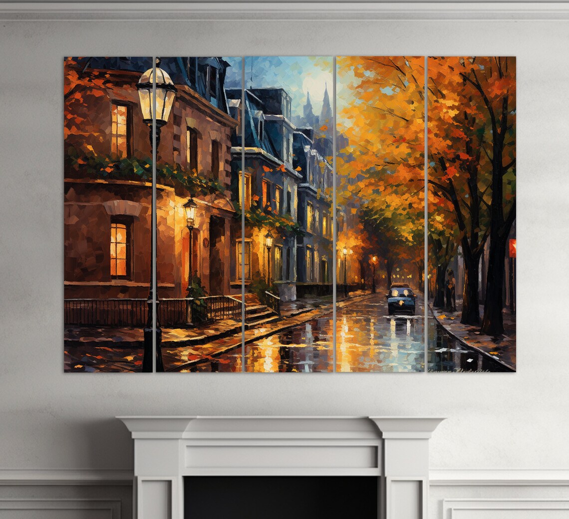 Montreal Print, Autumn In Montreal Painting Art Print - Image 2