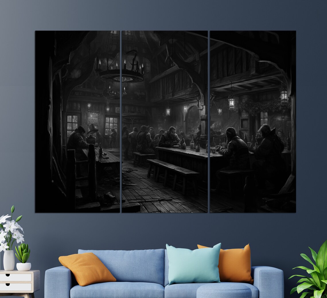 Vintage Pub Abstract Art Print, Man Cave Decor - Image 2